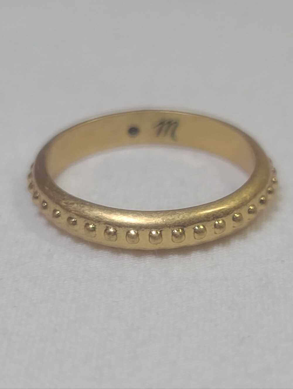 Madewell Gold Tone Ring Size 7.75